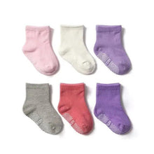 Load image into Gallery viewer, Children Cotton 6 Pairs/Set Anti-slip Socks For Boys Girl Rubber Kid Floor Sock With Grips For 0 To 6 Years Kids