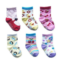 Load image into Gallery viewer, Children Cotton 6 Pairs/Set Anti-slip Socks For Boys Girl Rubber Kid Floor Sock With Grips For 0 To 6 Years Kids