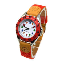 Load image into Gallery viewer, Children Cute Boys Girls Quartz Watch Kids Childrens Fabric Strap Student Time Clock Wristwatch Gifts Colorful Number Dial Time Teach Watches PU Band Analog Quartz Children Sport Outdoor Boys Kids Wrist Watches