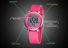 Load image into Gallery viewer, Children Digital LED Fashion Sport Watch Cute Wrist Watch Waterproof Kids Watch Sport Multi Function 50M Waterproof LED Alarm Stopwatch Digital Child Wristwatch For Boy Girl