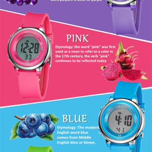 Load image into Gallery viewer, Children Digital LED Fashion Sport Watch Cute Wrist Watch Waterproof Kids Watch Sport Multi Function 50M Waterproof LED Alarm Stopwatch Digital Child Wristwatch For Boy Girl