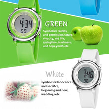Load image into Gallery viewer, Children Digital LED Fashion Sport Watch Cute Wrist Watch Waterproof Kids Watch Sport Multi Function 50M Waterproof LED Alarm Stopwatch Digital Child Wristwatch For Boy Girl