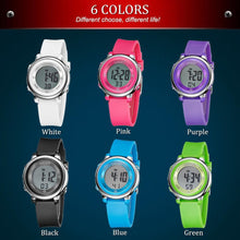 Load image into Gallery viewer, Children Digital LED Fashion Sport Watch Cute Wrist Watch Waterproof Kids Watch Sport Multi Function 50M Waterproof LED Alarm Stopwatch Digital Child Wristwatch For Boy Girl