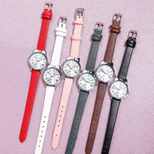 Load image into Gallery viewer, Children Quartz Watch Fashion Student Watch Analog Watch Leather Strap Quartz Watch Children Set Bracelet Watch Leather Band Luxury Quartz Watches Elegant Design For Womens
