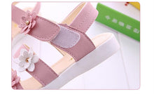 Load image into Gallery viewer, Children's Shoes Summer Style Sandals Girls Princess Beautiful Flower Shoes Kids Flat Sandals Baby Girl Girls Strappy Sandals With Flowers Open-Toe Dress Sandals Beautiful Outdoor Party Sandals