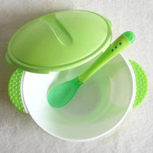 Load image into Gallery viewer, Children's Tableware Baby Learning Dishes With Suction Cup Assist Food Bowl Temperature Sensing Spoon Baby Feeding Bowl