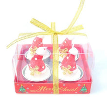 Load image into Gallery viewer, Christmas Candle Themed Festival Ornament Christmas Tea light Candles Handmade Delicate Santa Claus Snowman Pine Cones Christmas Tree Candles Christmas Home Decorations Decorative Cartoon Shaped Candle Home Decor