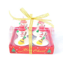 Load image into Gallery viewer, Christmas Candle Themed Festival Ornament Christmas Tea light Candles Handmade Delicate Santa Claus Snowman Pine Cones Christmas Tree Candles Christmas Home Decorations Decorative Cartoon Shaped Candle Home Decor