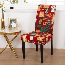 Load image into Gallery viewer, Christmas Chair Cover Stretch Seat Case Spandex Chair Covers Elastic for Kitchen Dining Room Chair Banquet Slipcovers Persons Chair Cover for Christmas Kitchen Decoration Restaurant Holiday Festival Party