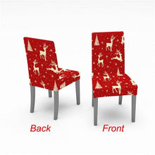 Load image into Gallery viewer, Christmas Chair Cover Stretch Spandex Digital Printed Silla Kitchen Dining Chair Covers Home Party Xmas Decor Stretch Chair Cover for Dining Room Chair Protector Seat Cover Stretch Slipcover Christmas Bell Furniture For Living Room Ceremony Hotel