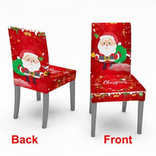 Load image into Gallery viewer, Christmas Chair Cover Stretch Spandex Digital Printed Silla Kitchen Dining Chair Covers Home Party Xmas Decor Stretch Chair Cover for Dining Room Chair Protector Seat Cover Stretch Slipcover Christmas Bell Furniture For Living Room Ceremony Hotel