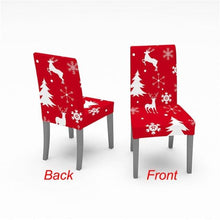 Load image into Gallery viewer, Christmas Chair Cover Stretch Spandex Digital Printed Silla Kitchen Dining Chair Covers Home Party Xmas Decor Stretch Chair Cover for Dining Room Chair Protector Seat Cover Stretch Slipcover Christmas Bell Furniture For Living Room Ceremony Hotel
