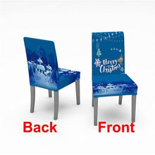 Load image into Gallery viewer, Christmas Chair Cover Stretch Spandex Digital Printed Silla Kitchen Dining Chair Covers Home Party Xmas Decor Stretch Chair Cover for Dining Room Chair Protector Seat Cover Stretch Slipcover Christmas Bell Furniture For Living Room Ceremony Hotel
