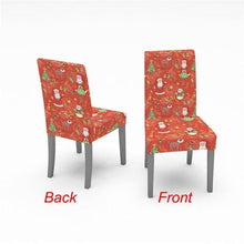 Load image into Gallery viewer, Christmas Chair Cover Stretch Spandex Digital Printed Silla Kitchen Dining Chair Covers Home Party Xmas Decor Stretch Chair Cover for Dining Room Chair Protector Seat Cover Stretch Slipcover Christmas Bell Furniture For Living Room Ceremony Hotel