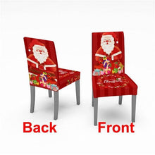 Load image into Gallery viewer, Christmas Chair Cover Stretch Spandex Digital Printed Silla Kitchen Dining Chair Covers Home Party Xmas Decor Stretch Chair Cover for Dining Room Chair Protector Seat Cover Stretch Slipcover Christmas Bell Furniture For Living Room Ceremony Hotel