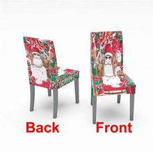 Load image into Gallery viewer, Christmas Chair Cover Stretch Spandex Digital Printed Silla Kitchen Dining Chair Covers Home Party Xmas Decor Stretch Chair Cover for Dining Room Chair Protector Seat Cover Stretch Slipcover Christmas Bell Furniture For Living Room Ceremony Hotel
