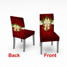 Load image into Gallery viewer, Christmas Chair Cover Stretch Spandex Digital Printed Silla Kitchen Dining Chair Covers Home Party Xmas Decor Stretch Chair Cover for Dining Room Chair Protector Seat Cover Stretch Slipcover Christmas Bell Furniture For Living Room Ceremony Hotel