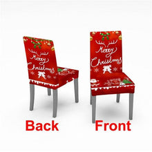Load image into Gallery viewer, Christmas Chair Cover Stretch Spandex Digital Printed Silla Kitchen Dining Chair Covers Home Party Xmas Decor Stretch Chair Cover for Dining Room Chair Protector Seat Cover Stretch Slipcover Christmas Bell Furniture For Living Room Ceremony Hotel