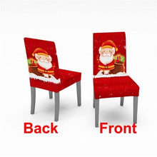 Load image into Gallery viewer, Christmas Chair Cover Stretch Spandex Digital Printed Silla Kitchen Dining Chair Covers Home Party Xmas Decor Stretch Chair Cover for Dining Room Chair Protector Seat Cover Stretch Slipcover Christmas Bell Furniture For Living Room Ceremony Hotel