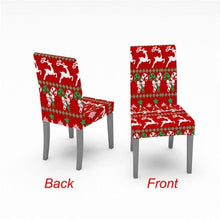 Load image into Gallery viewer, Christmas Chair Cover Stretch Spandex Digital Printed Silla Kitchen Dining Chair Covers Home Party Xmas Decor Stretch Chair Cover for Dining Room Chair Protector Seat Cover Stretch Slipcover Christmas Bell Furniture For Living Room Ceremony Hotel