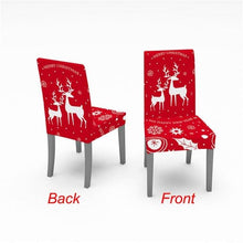 Load image into Gallery viewer, Christmas Chair Cover Stretch Spandex Digital Printed Silla Kitchen Dining Chair Covers Home Party Xmas Decor Stretch Chair Cover for Dining Room Chair Protector Seat Cover Stretch Slipcover Christmas Bell Furniture For Living Room Ceremony Hotel
