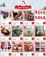 Load image into Gallery viewer, Christmas Chair Covers Santa Printed Elastic Stretch Dining Room Chair Slipcover Kitchen Seat Cover Spandex Home Decor chair Stretch Removable Washable Dining Room Chair Protector Slipcovers Christmas Decoration/Home Decor Dining Room Seat Cover