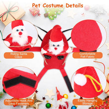 Load image into Gallery viewer, Christmas Costumes Red Winter Coat for Dog Riding Santa Claus with Bell