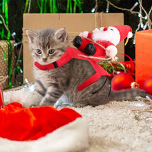 Load image into Gallery viewer, Christmas Costumes Red Winter Coat for Dog Riding Santa Claus with Bell