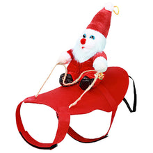 Load image into Gallery viewer, Christmas Costumes Red Winter Coat for Dog Riding Santa Claus with Bell