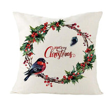 Load image into Gallery viewer, Christmas Cover Cushion For Home Decor Pillowcase Santa Claus Christmas Throw Pillow Covers Waterproof Outdoor Pillow Covers Cotton Linen Christmas Pillow Covers Linen Print Merry Christmas Navidad 2022 New Year Gift 45x45CM