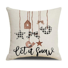 Load image into Gallery viewer, Christmas Decoration Cushion Cover Decorative Throw Pillow Cover Christmas Decor Xmas Winter Decorations Holiday Pillows Cushion Case Candle Pine Tree Deer Sleigh Printed Pillow Cover Xmas 45X45CM