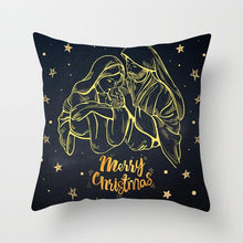 Load image into Gallery viewer, Christmas Decorations Snowflake Santa Claus Merry Christmas Cover Cushion Pillowcase Xmas Holiday Couch Pillows Rustic Christmas Decorations Winter Pillowcase for Living Room Home Happy New Year