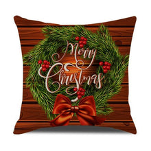 Load image into Gallery viewer, Christmas Green Stripe Pattern Cotton Linen Throw Pillow Christmas Stripe Pillow Cases Christmas Green Decorative Cushion Cover Cotton Linen Pillowcase Indoor Sofa Decorations Home Sofa Decorative Pillowcase 45X45CM