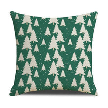 Load image into Gallery viewer, Christmas Green Stripe Pattern Cotton Linen Throw Pillow Christmas Stripe Pillow Cases Christmas Green Decorative Cushion Cover Cotton Linen Pillowcase Indoor Sofa Decorations Home Sofa Decorative Pillowcase 45X45CM