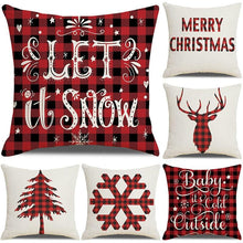 Load image into Gallery viewer, Christmas Pillow Covers Xmas Decorative Christmas Pillow Covers Christmas Decor Pillow Cases Retro Beautiful Cushion Cover Throw Pillowcase Winter Holiday Cushion Case For Home Decor 45x45CM