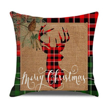 Load image into Gallery viewer, Christmas Pillow Covers Xmas Decorative Christmas Pillow Covers Christmas Decor Pillow Cases Retro Beautiful Cushion Cover Throw Pillowcase Winter Holiday Cushion Case For Home Decor 45x45CM