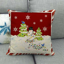 Load image into Gallery viewer, Christmas Pillowcase Sofa Cushion Cover Christmas Pillow Covers Merry Christmas Series Santa Claus Snowman With Xmas Gift Decorations Throw Pillow Linen Pillow Case 45x45CM