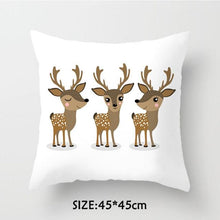 Load image into Gallery viewer, Christmas Pillowcase Tree Santa Claus Cushion Cover Christmas Pillow Case Decorative Santa Claus Xmas Throw Pillowcase Cotton Linen Square Cushion Pillow Covers