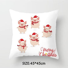 Load image into Gallery viewer, Christmas Pillowcase Tree Santa Claus Cushion Cover Christmas Pillow Case Decorative Santa Claus Xmas Throw Pillowcase Cotton Linen Square Cushion Pillow Covers