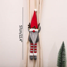 Load image into Gallery viewer, Christmas Plaid Curtain Buckle Santa Snowman Curtain Tiebacks Tie Rope Christmas Decor Curtain Buckle Bandage Curtain Tieback Santa Curtain Buckle Tieback Curtain Holder Fastener Doll Wine Bottle Topper For Home Window Decorations Christmas Ornaments