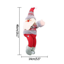 Load image into Gallery viewer, Christmas Plaid Curtain Buckle Santa Snowman Curtain Tiebacks Tie Rope Christmas Decor Curtain Buckle Bandage Curtain Tieback Santa Curtain Buckle Tieback Curtain Holder Fastener Doll Wine Bottle Topper For Home Window Decorations Christmas Ornaments