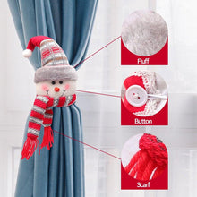 Load image into Gallery viewer, Christmas Plaid Curtain Buckle Santa Snowman Curtain Tiebacks Tie Rope Christmas Decor Curtain Buckle Bandage Curtain Tieback Santa Curtain Buckle Tieback Curtain Holder Fastener Doll Wine Bottle Topper For Home Window Decorations Christmas Ornaments