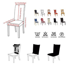 Load image into Gallery viewer, Christmas Printing Dining Chair Covers Modern Removable Anti-dirty Kitchen Seat Case Stretch Chair Slipcovers for Home Banquet Dining Room Chair Protector Seat Protector Slipcovers Stretch Removable Washable Printed Dining Chair Seat Covers for Kitchen