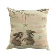 Load image into Gallery viewer, Christmas Printing Sofa Bed Home Decor Pillow Cover Pillow Case Holiday Decorative Christmas Throw Pillows Cotton Linen Winter Snowman Wolf Deer Pillow Covers Cases for Home