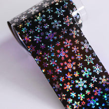 Load image into Gallery viewer, Christmas Silver Snowflakes Nail Art Foil Transfer Glitter Stickers 3D Nail Art Decals Designer Manicuring Decoration Xmas Gift Nails Snowflake Nail Art Stickers Decals Christmas Nail 3D Self Adhesive Nail Stickers for Acrylic Nails Snowflake