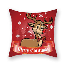 Load image into Gallery viewer, Christmas Xmas Red Pillow Case Tree Decoration Xmas Series Cushion Cover Case Pillow Zippered Square Pillowcase Santa Claus Cushion Cover Christmas Decorations For Home Snowman 45x45CM