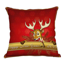 Load image into Gallery viewer, Christmas Xmas Red Pillow Case Tree Decoration Xmas Series Cushion Cover Case Pillow Zippered Square Pillowcase Santa Claus Cushion Cover Christmas Decorations For Home Snowman 45x45CM