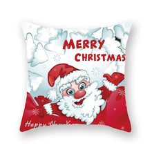 Load image into Gallery viewer, Christmas Xmas Red Pillow Case Tree Decoration Xmas Series Cushion Cover Case Pillow Zippered Square Pillowcase Santa Claus Cushion Cover Christmas Decorations For Home Snowman 45x45CM