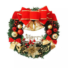 Load image into Gallery viewer, Christmas Xmas Wreath Home Door Wall Ornament Garland Bowknot Party Decoration