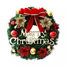 Load image into Gallery viewer, Christmas Xmas Wreath Home Door Wall Ornament Garland Bowknot Party Decoration